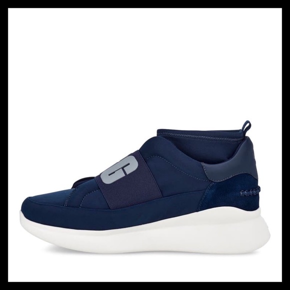 UGG  Neutra Sock Sneaker Leather Navy - Picture 5 of 9